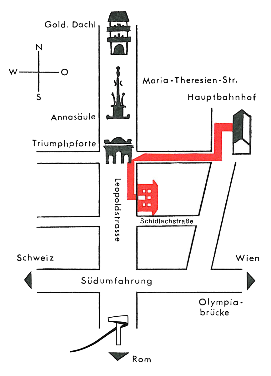 Wegweiser Leopoldstraße 35